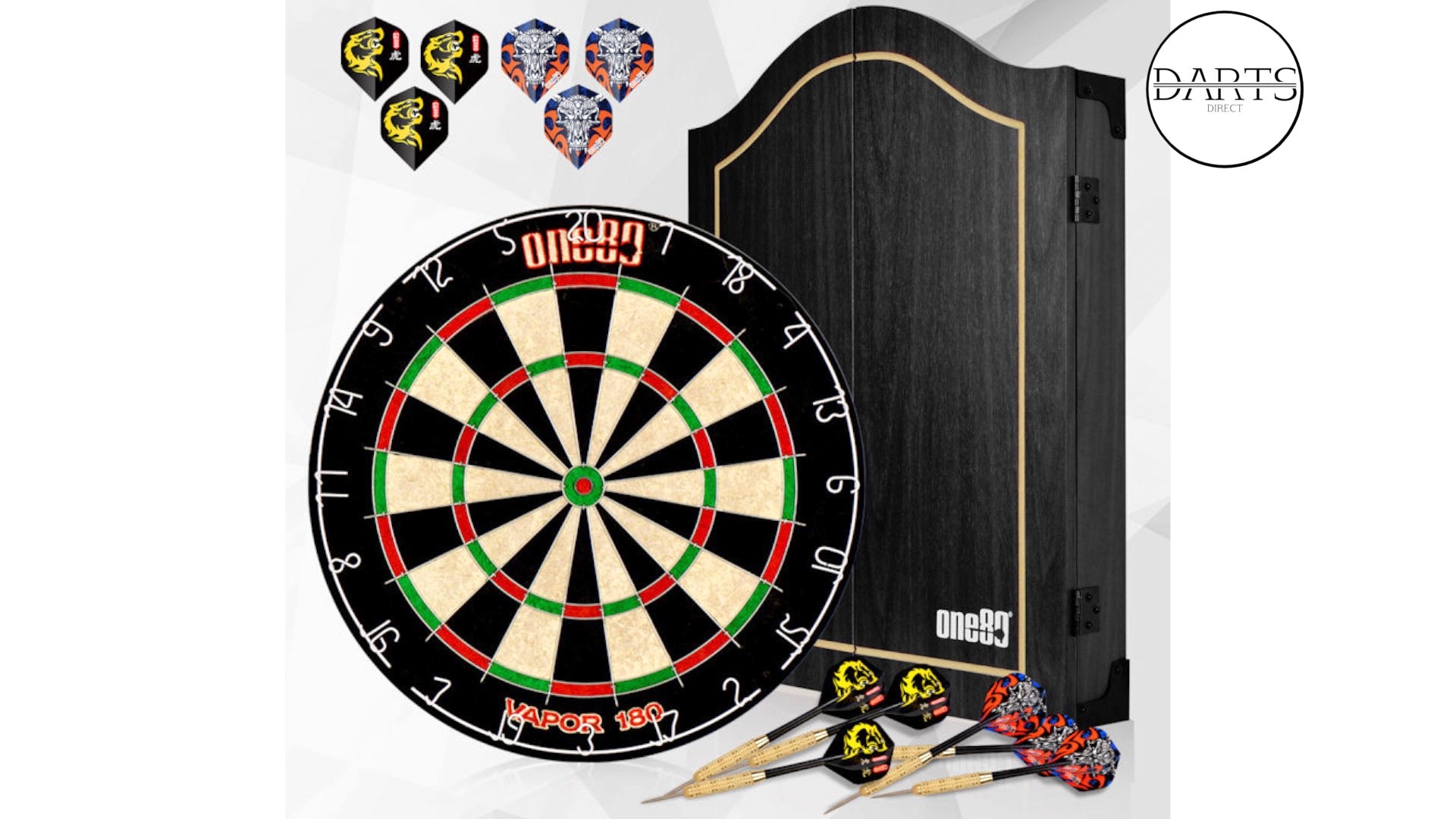ONE80 Vapor Dartboard & Cabinet Set - Darts Direct