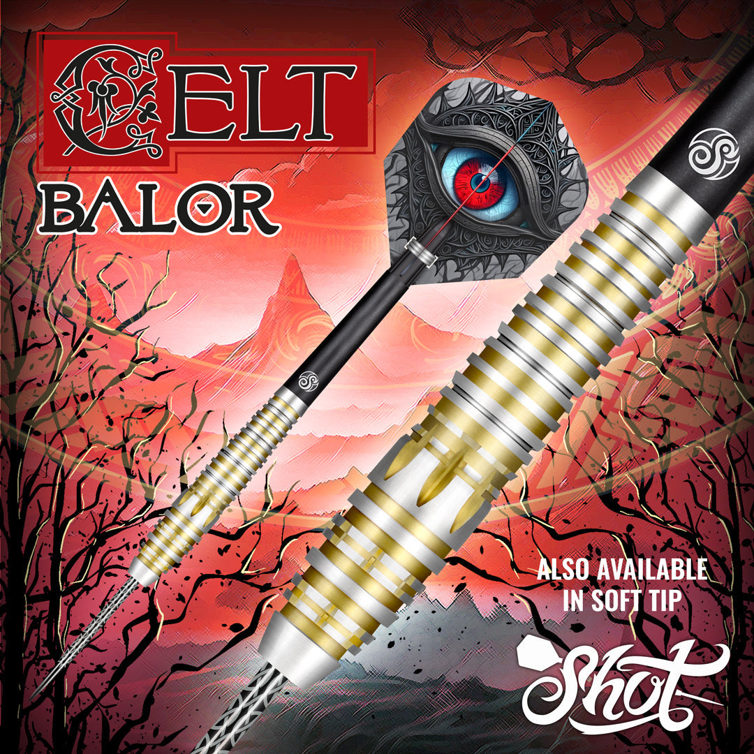 SHOT - Celt Balor Steel Tip Darts - 90% Tungsten - 25g