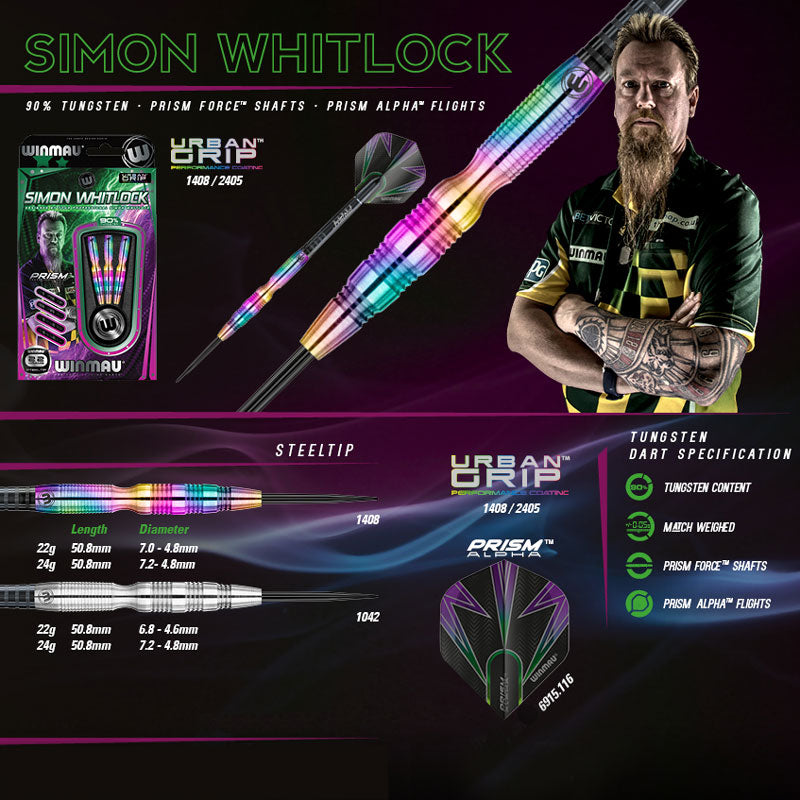 Winmau Simon Whitlock Darts Urban Grip 24g