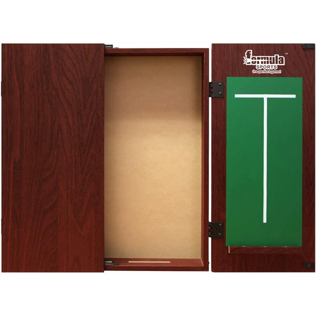 Formula Dartboard Cabinet with Chalkboards (MAHOGANY)