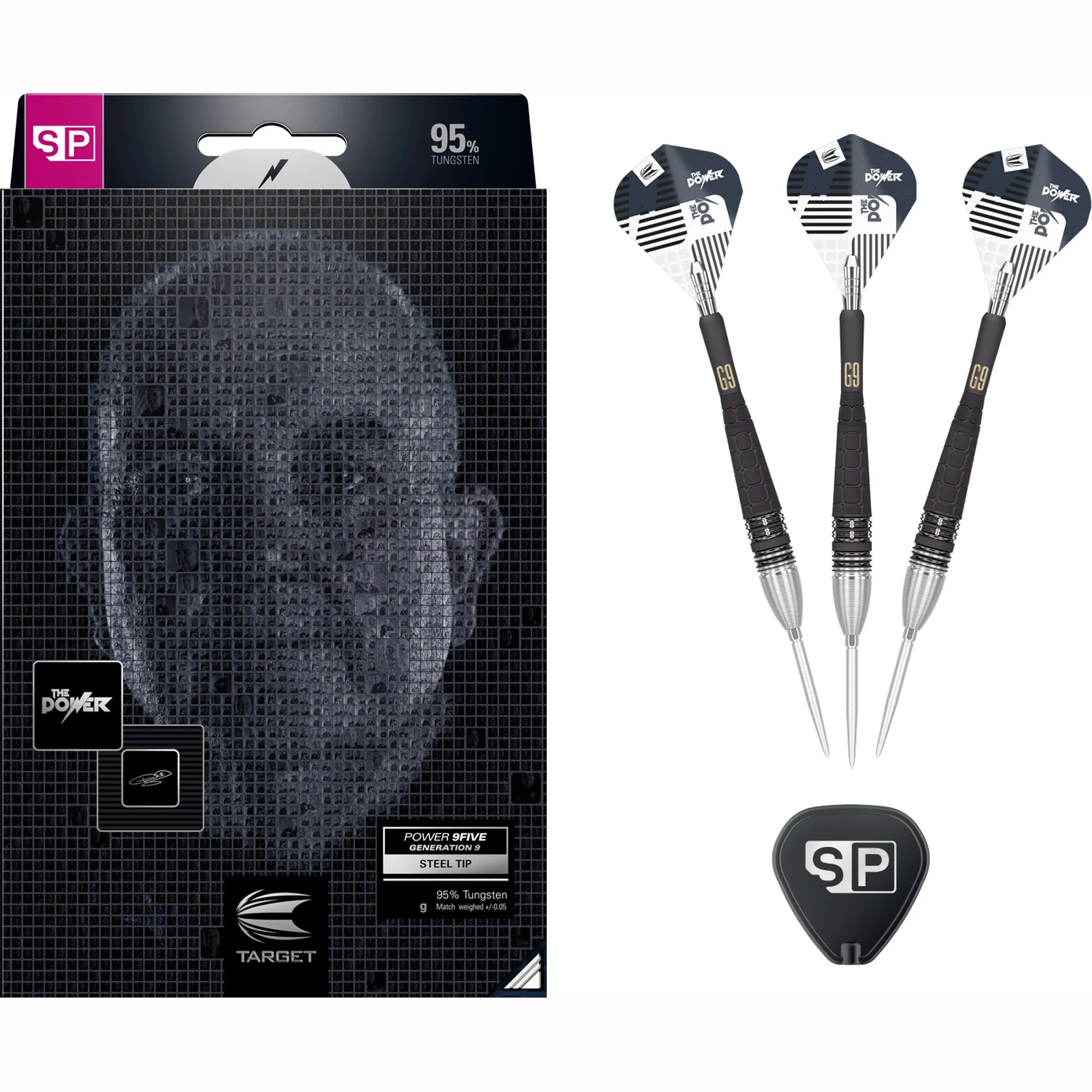 Target Phil Taylor Power 9Five Gen 6 95% Tungsten 26g Darts Set – Total