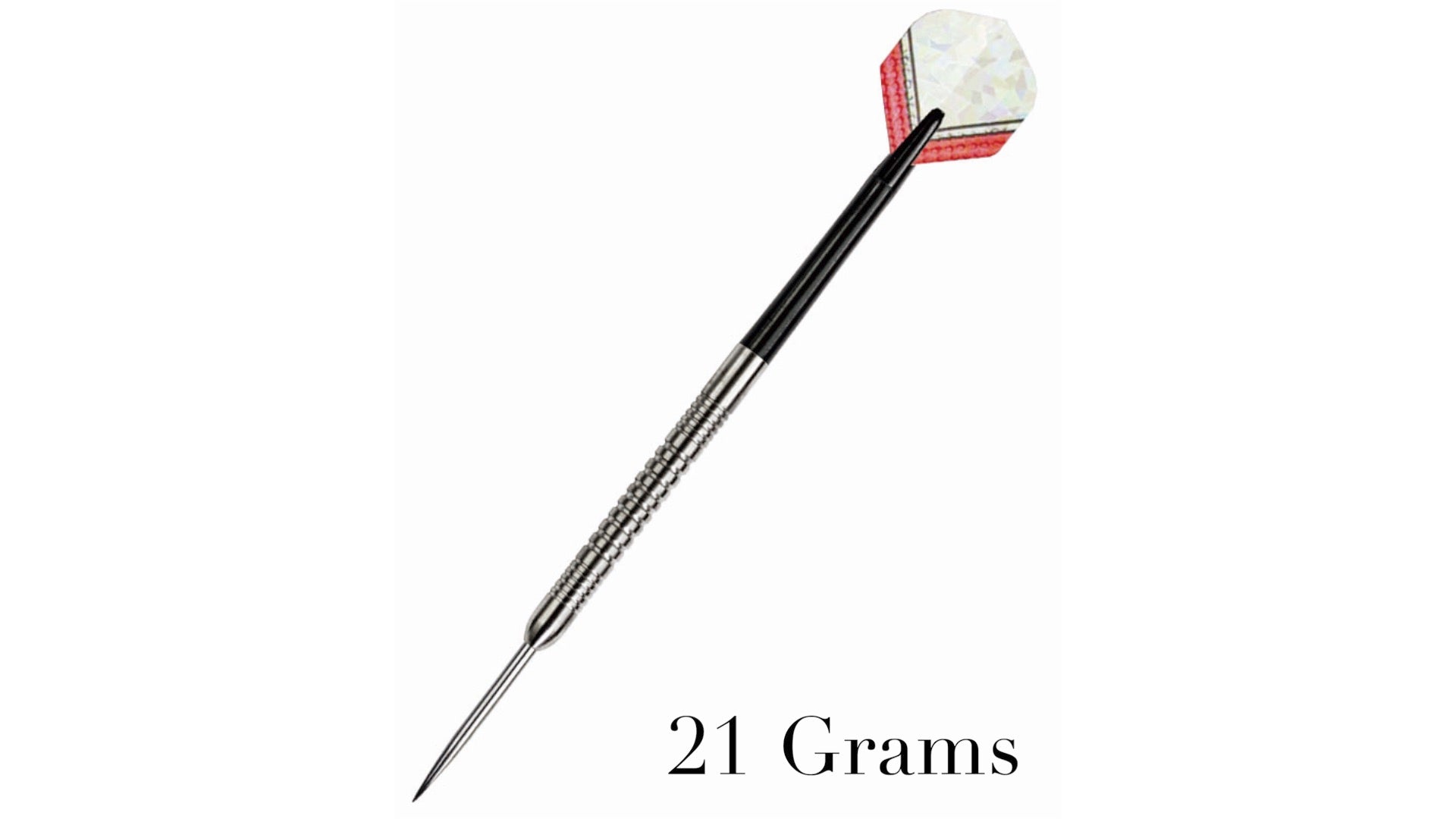 Designa D8650 Meteors | 48g Premium 90% Tungsten Heavy Barrel Steel Tip Dart Set With Ringed Grip Including Flights And Stems, M3, Black And Red