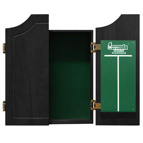 Formula Solid Wood Darts Cabinet, Black Colour With Felt Backing