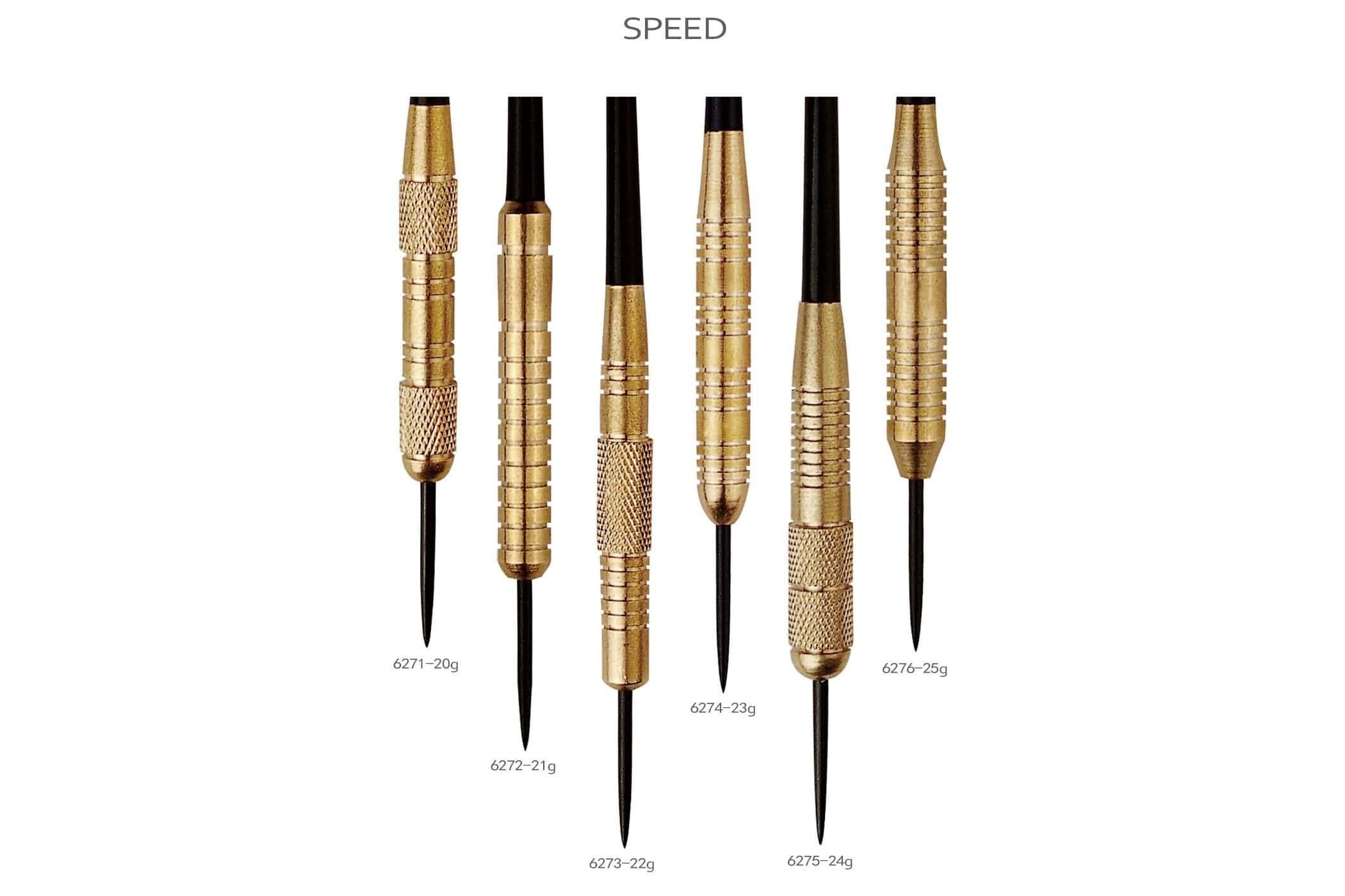 ONE80 Speed Darts Set - STEEL TIP - Brass - Darts Direct
