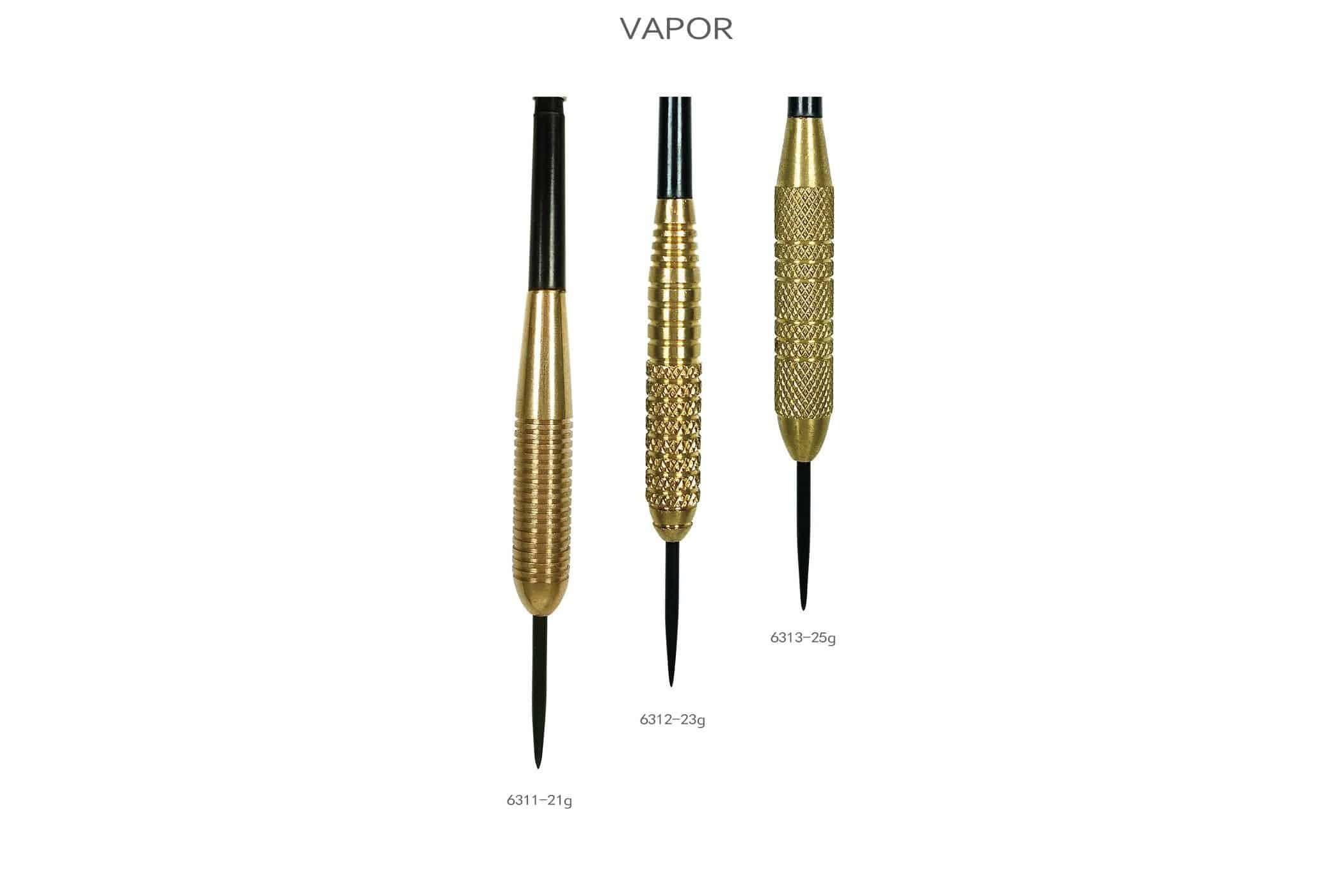 ONE80 Vapor Darts Set - STEEL TIP - Brass - Darts Direct