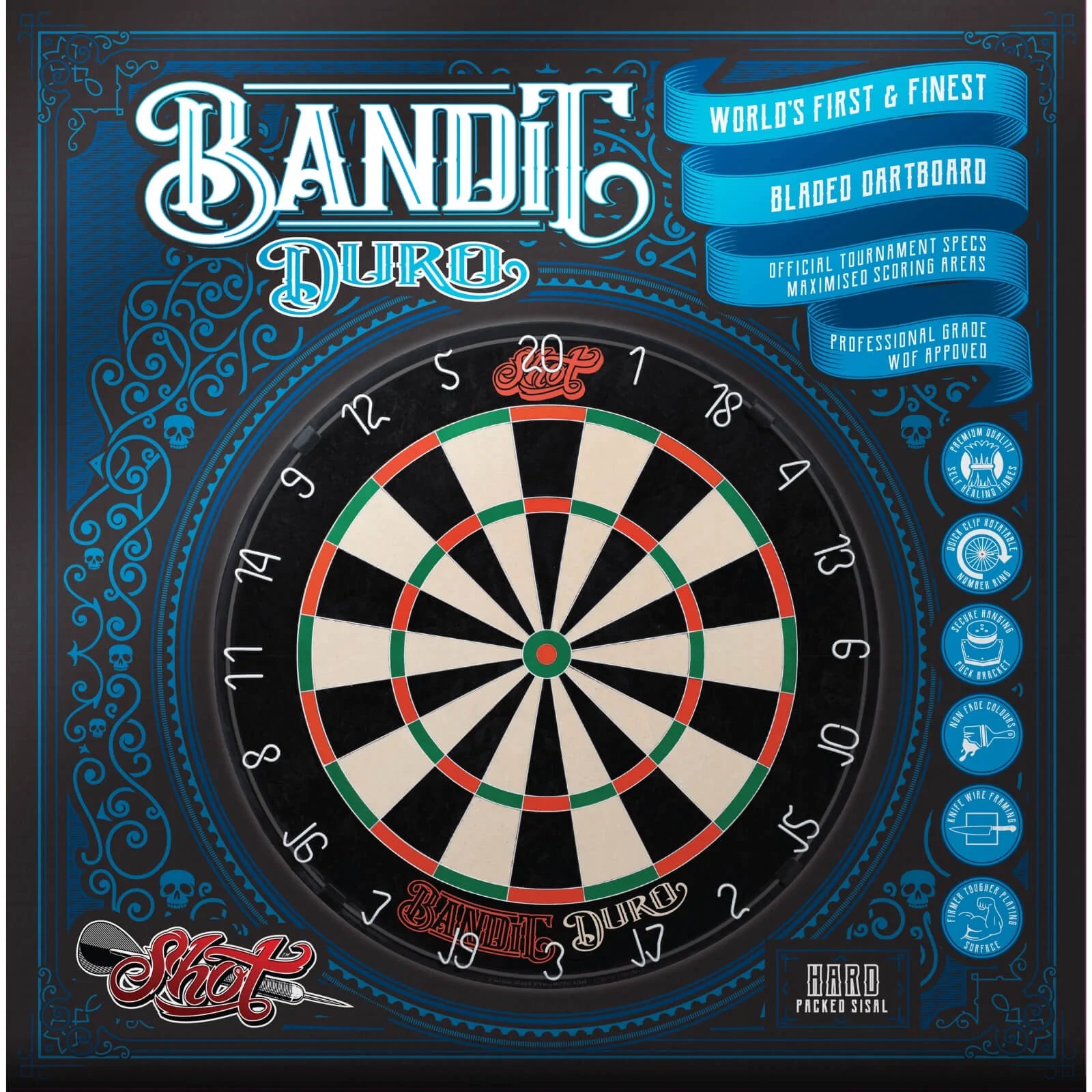SHOT Bandit Duro Dartboard - Darts Direct