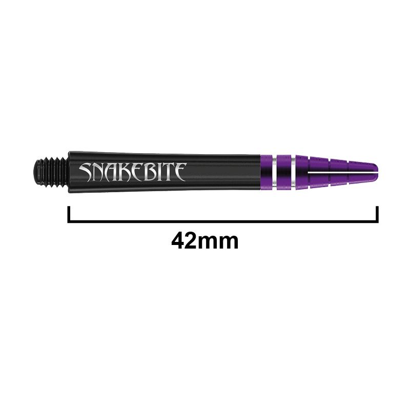 RED DRAGON - Peter Wright "Snakebite" Nitrotech Shafts - Black and Purple - Medium
