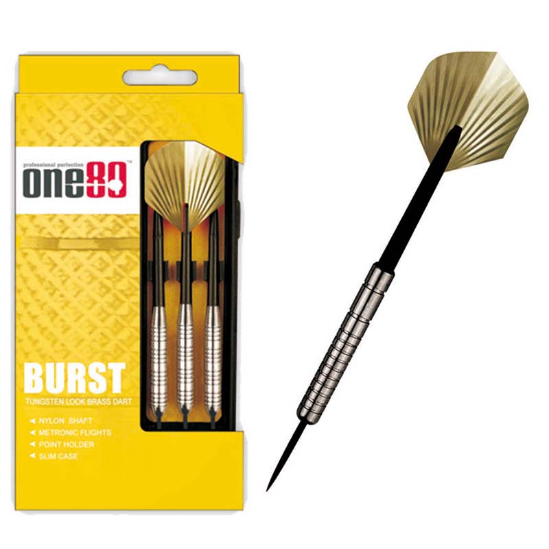 ONE80 Burst Darts Set - STEEL TIP - Brass