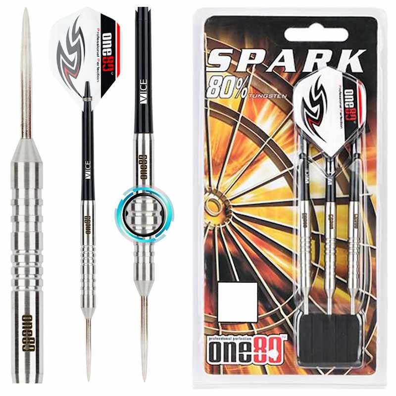 ONE80 Spark Darts Set - STEEL TIP - 80% Tungsten
