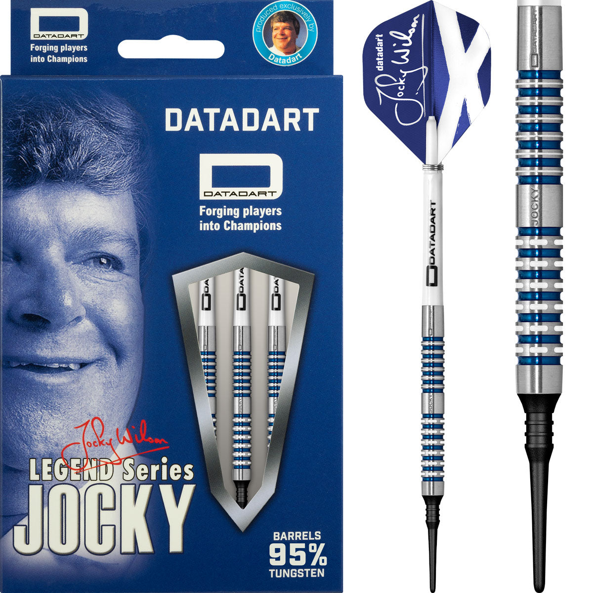 Datadart Jocky Wilson Legend Soft Tip Darts 18g - 95% Tungsten