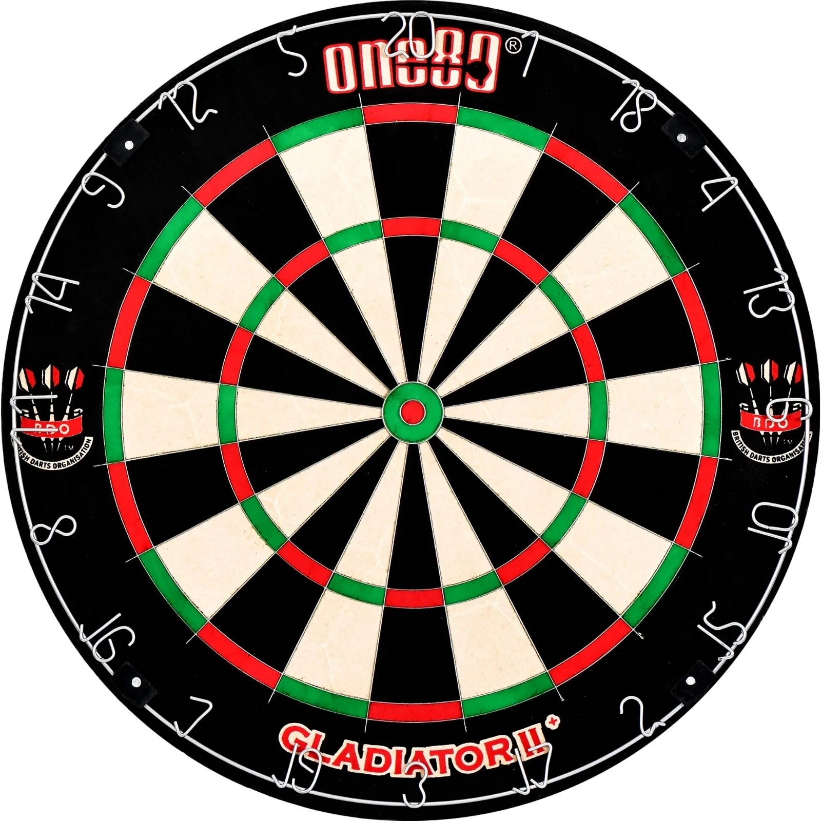 ONE80 Gladiator 2+ High Quality Bristle Dartboard - Darts Direct 