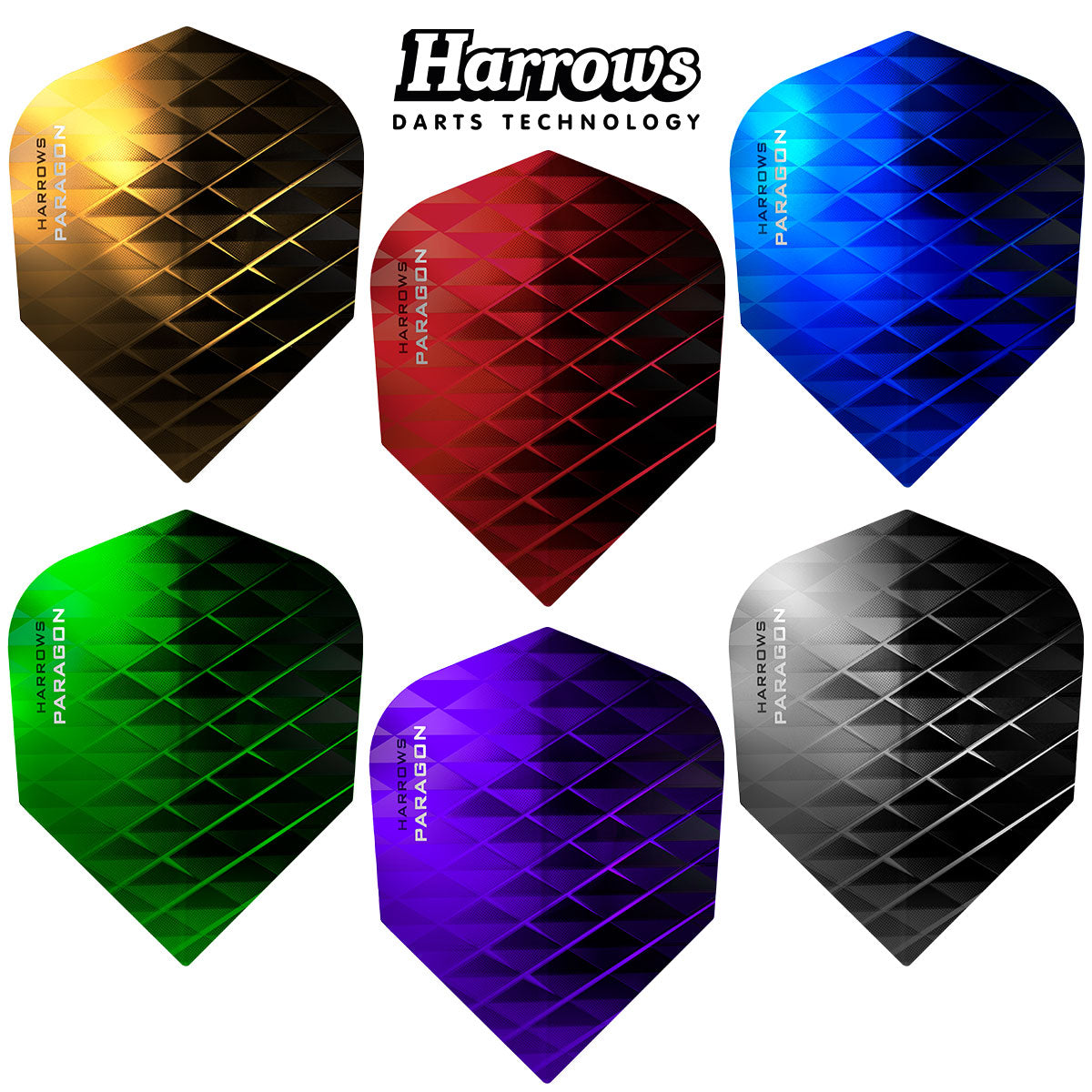 Harrows Paragon Standard Shape Dart Flights - 100 Micron