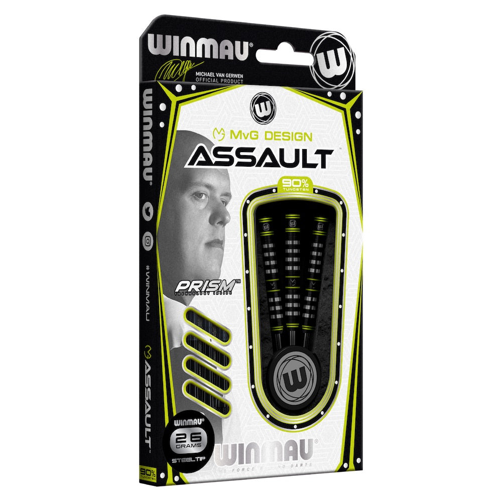 Winmau MVG Assault Darts - 90% Tungsten - 26g
