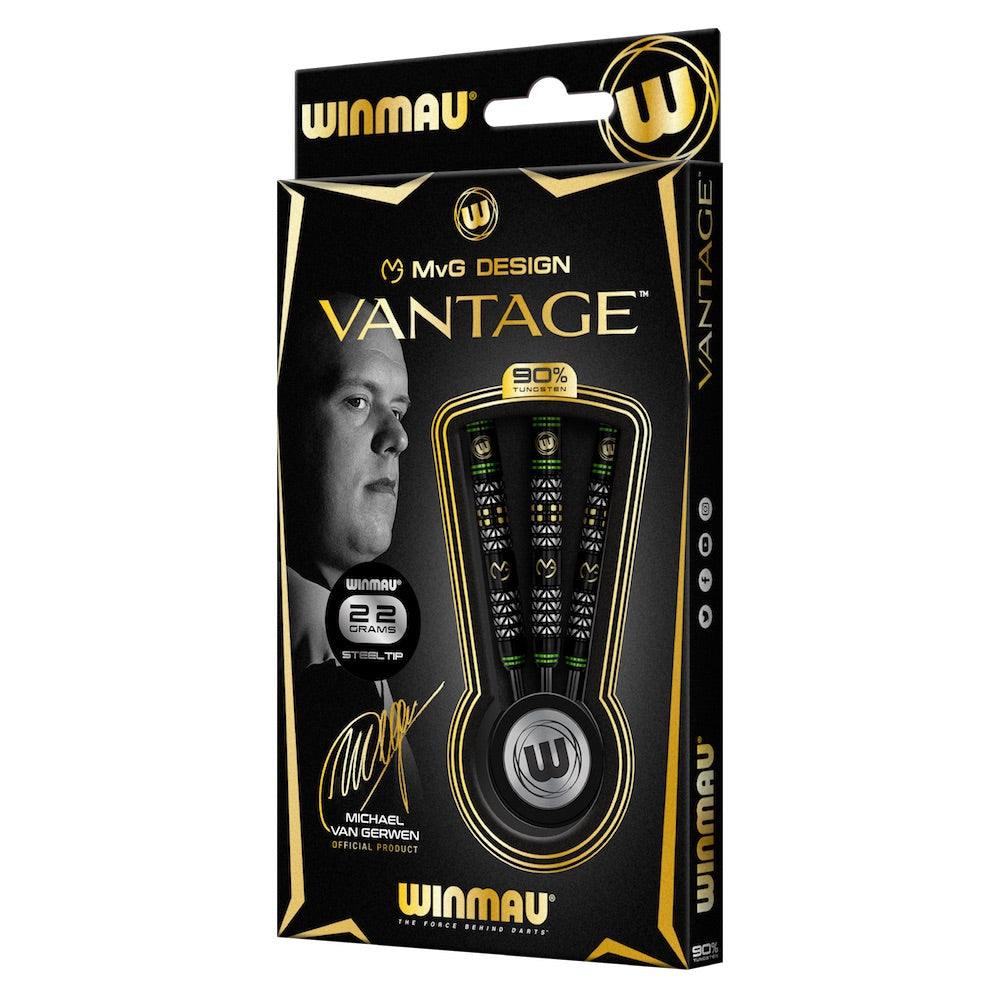 Winmau MVG Vantage Darts - 90% Tungsten - 22g
