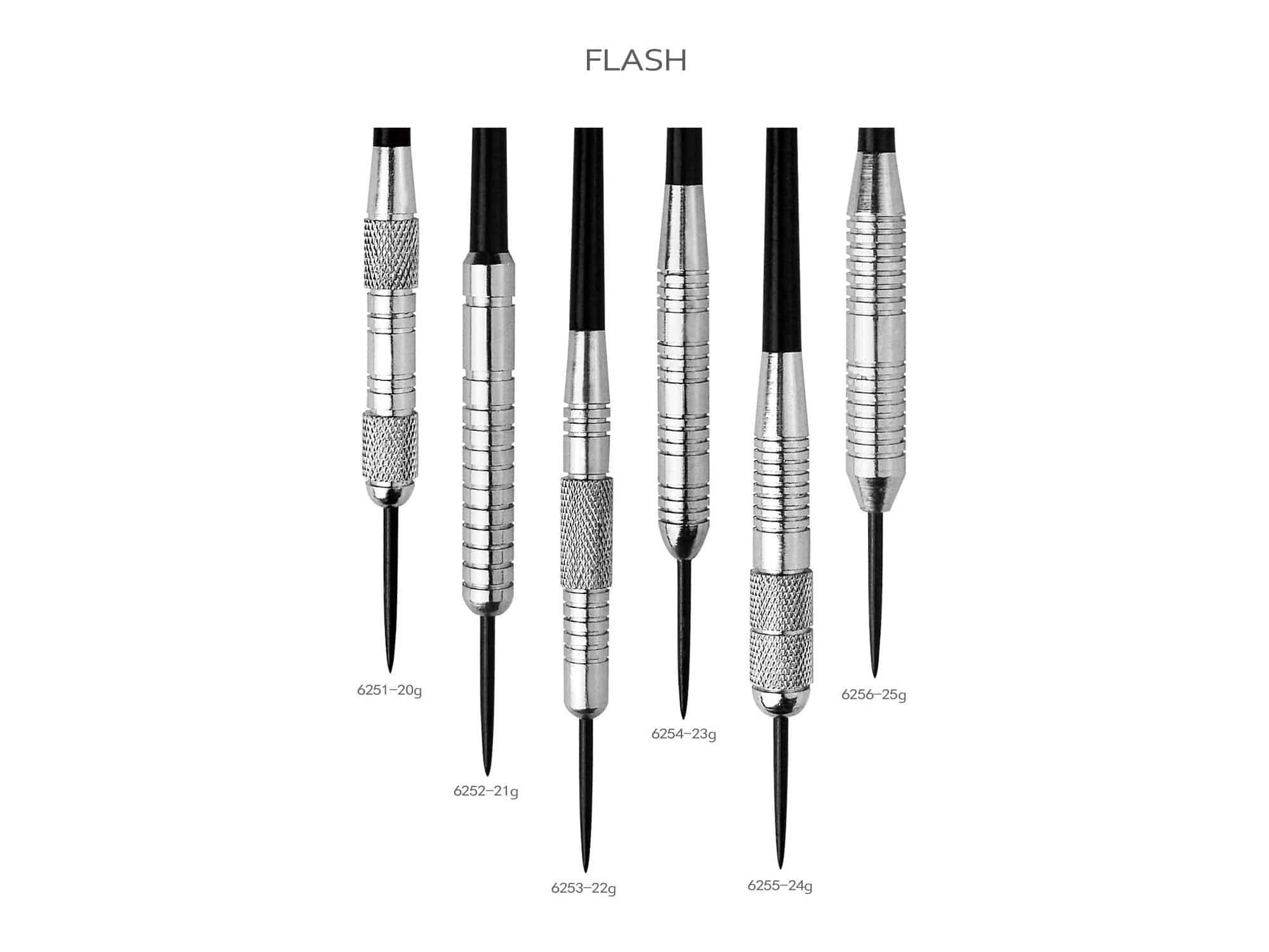 ONE80 Flash Darts Set - STEEL TIP - Brass - Darts Direct