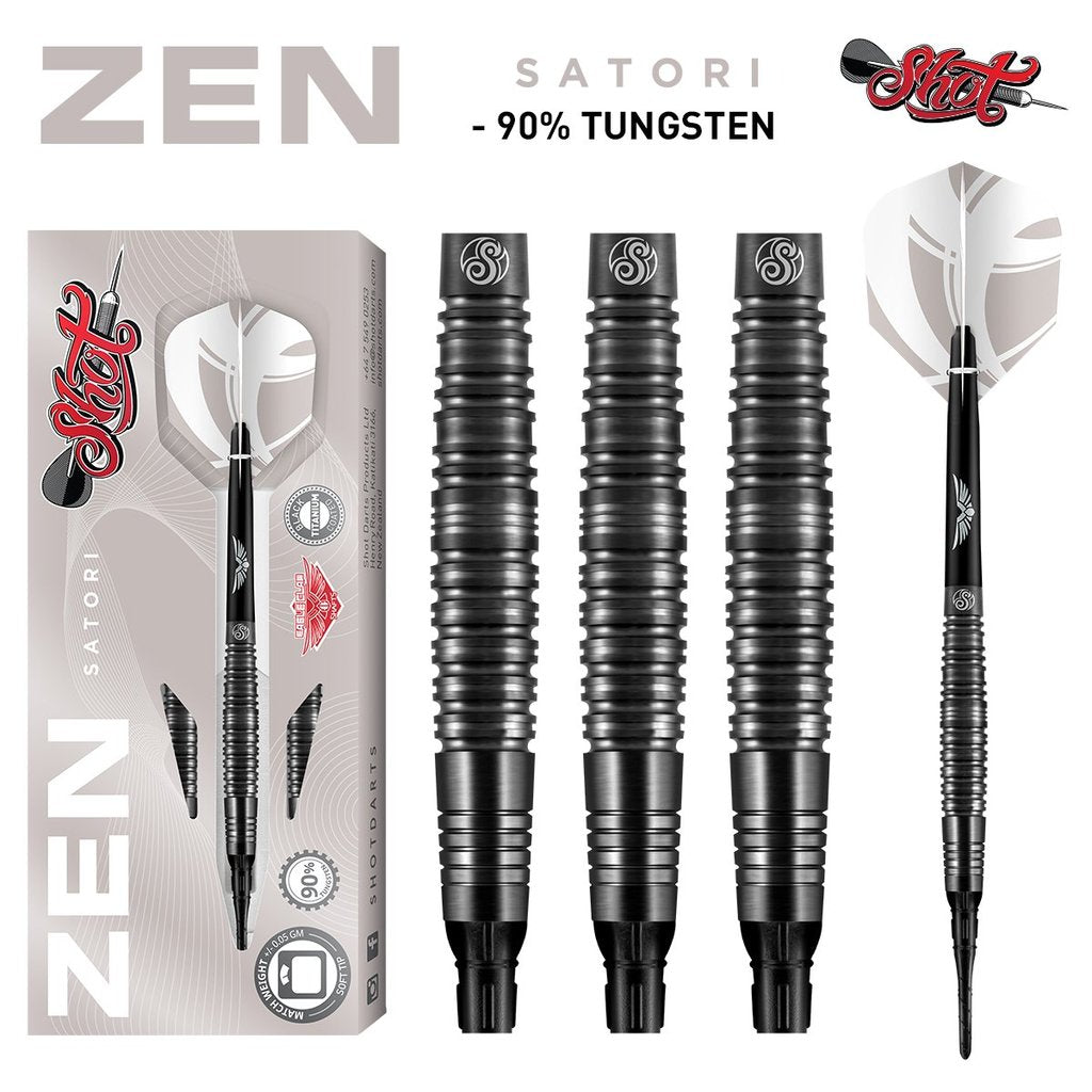 SHOT Zen Satori Soft Tip Dart Set - 90% Tungsten - 20g